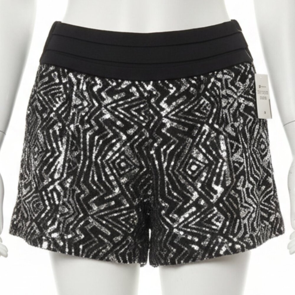 BeBop Women's sequins tuxedo shorts Size small